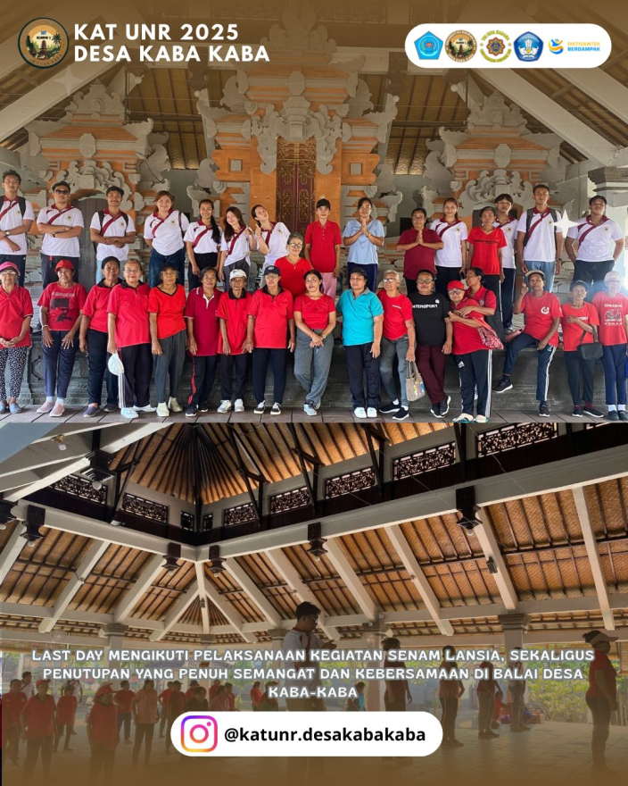 SENAM LANSIA RUTIN MINGGU KE- 3  DI WANTILAN DESA KABA-KABA: WUJUD KEPEDULIAN MAHASISWA KAT UNIVERSITAS NGURAH RAI TERHADAP KESEHATAN LANSIA