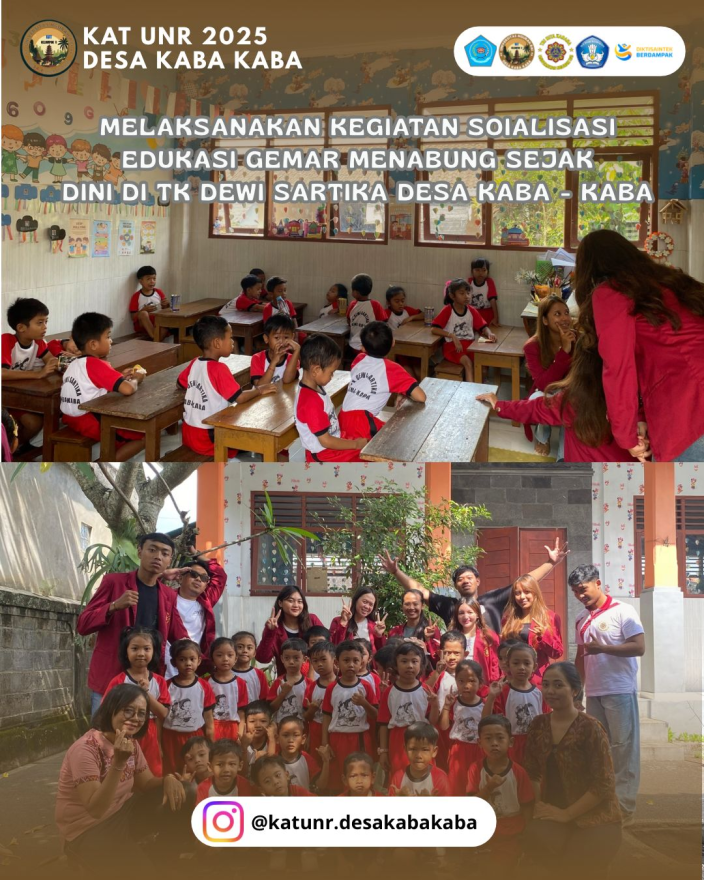 KEGIATAN EDUKASI GEMAR MENABUNG SEJAK DINI DI TK DEWI SARTIKA: WUJUD KEPEDULIAN MAHASISWA KAT UNIVERSITAS NGURAH RAI DALAM MEMBENTUK KEBIASAAN POSITIF UNTUK BELAJAR MENYISIHKAN UANG JAJAN SEJAK DINI 