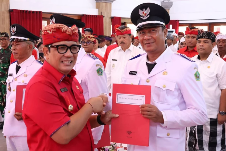 PERBEKEL ANTAR WAKTU (PAW) DESA KABA-KABA RESMI DI LANTIK OLEH BUPATI TABANAN 2026
